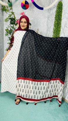 Picture of Black & White Cotton Two Piece  (SP-1280)