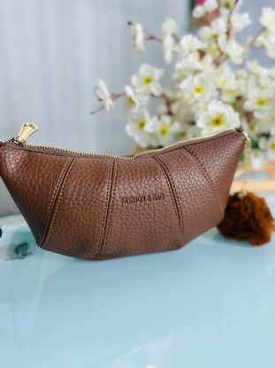 Picture of FASHION & BAGS SIDE CAARRY LEATHER CHOCALATE BAG