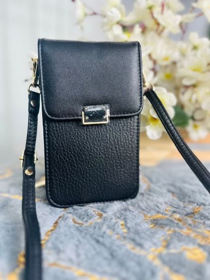 Picture of Raccoita Plastica Brand Stylish Black Mobile Bag