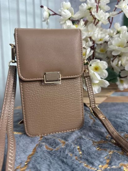 Picture of Raccoita Plastica Brand Stylish Camel Mobile Bag