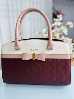 Picture of Glamor Premium  Quality Leather Maroon Bag