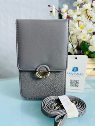 Picture of Raccoita Plastica Brand Ring Logo Gray Mobile Bag