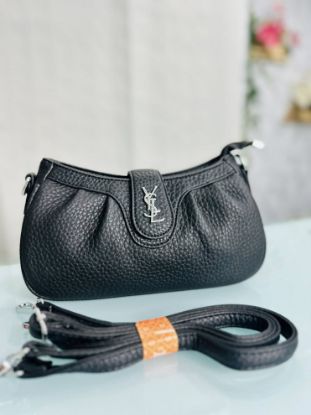 Picture of Yadier Premium Leather Cross Black Bag