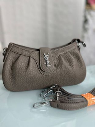 Picture of Yadier Premium Leather Cross Dark Gray Bag