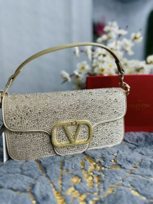 Picture of Valention Garavani Daimond Party Gold Bag 