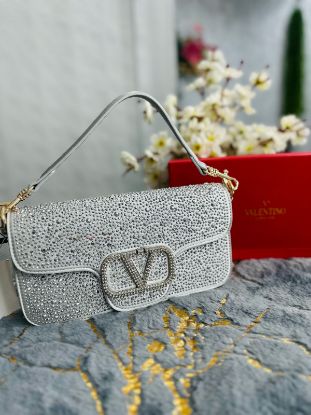 Picture of Valention Garavani Daimond Party Silver Bag 
