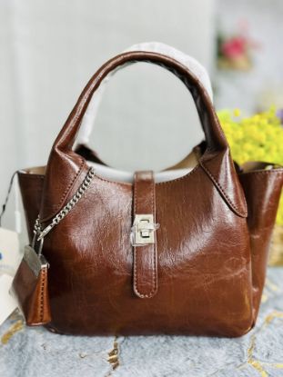 Picture of Louis Rebecca Soft Leather Chocolate Bag 