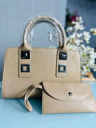 Picture of Stylish Ladies Apricot Hand Bag 