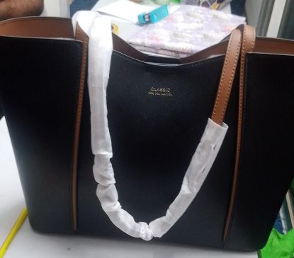Picture of Classic Brand Black Tote Bag