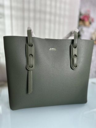 Picture of Classic Premium Leather (with Key Ring) Hand Green Bag 