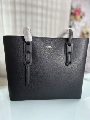 Picture of Classic Premium Leather (with Key Ring) Hand Black Bag 