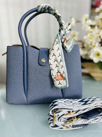 Picture of High Quality Stylish Hand Blue Bag
