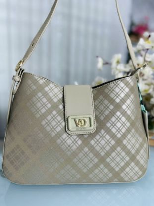 Picture of Valendee VD Premium Leather Shoulder Bag Khaki Colour