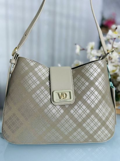 Picture of Valendee VD Premium Leather Shoulder Bag Khaki Colour