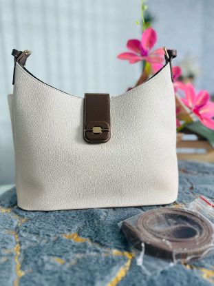 Picture of Aibeini  Synthetic Leather Shoulder Off White Colour Bag 