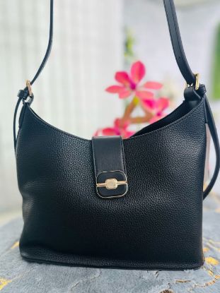 Picture of Aibeini  Synthetic Leather Shoulder Black Colour Bag 