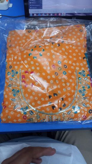 Picture of Chundy Cotton Fabrics Yellow Colour Three-pecs