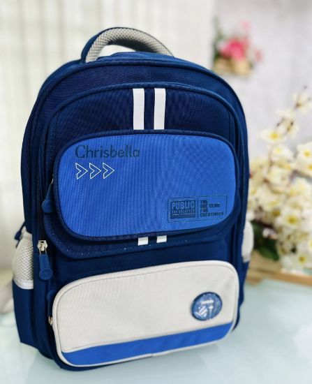 Picture of Chrisbella  Aopiya Leather Brand School Bag Royel Blue Colour