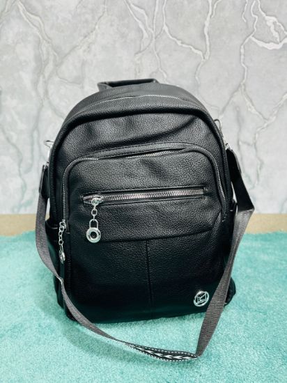 Picture of Miulanda PU  Leather Black Back Pack bag