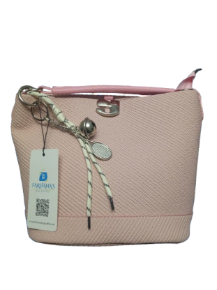 Picture of Bucket Shape Puff Leather Premium Hand Pink Bag 