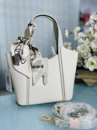 Picture of Bagco  PU Leather Premium Off White Bag 