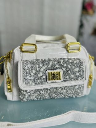 Picture of CD Crocodile Leather Purse Bag White Colour 