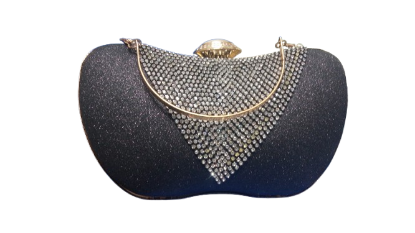 Picture of Lace & Stone Daimond Mini Purse & Party  Black Bag 