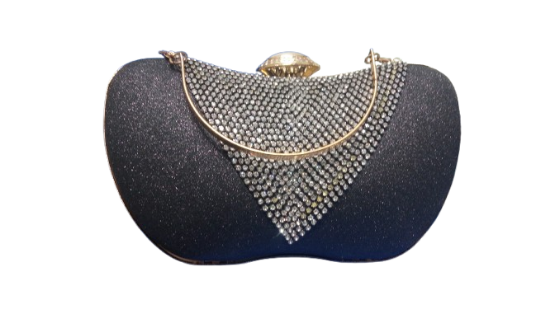 Picture of Lace & Stone Daimond Mini Purse & Party  Black Bag 