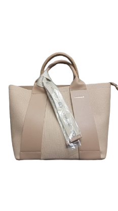 Picture of Chrisbella Aopiya Leather Big hand Bag Off White 