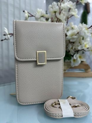 Picture of Raccoita Plastica Stape Squre Design Apricot Mobile Bag