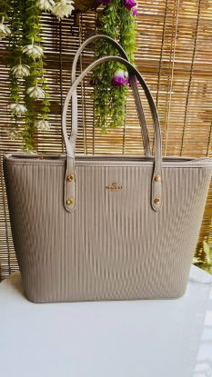Picture of Bagco Fashion  Stape Premium Leather Gray Bag 