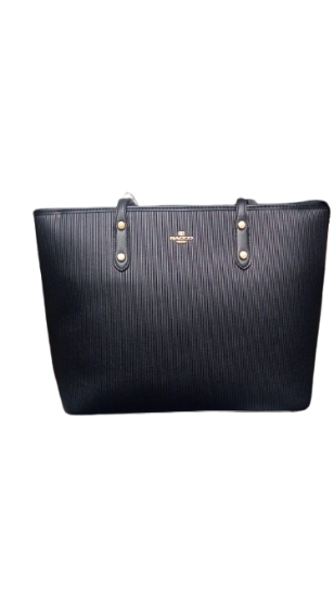 Picture of Bagco Fashion  Stape Premium Leather Black Bag 