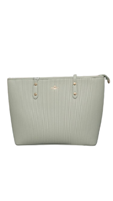 Picture of Bagco Fashion  Stape Premium Leather Light Green Bag 