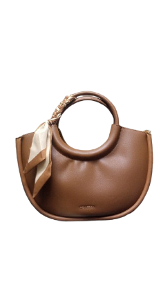 Picture of Chrisbella Boat Shape Premium Leather Coffee Bag