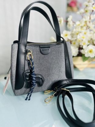 Picture of Bagco Mini Hand Black Premium Leather Bag 