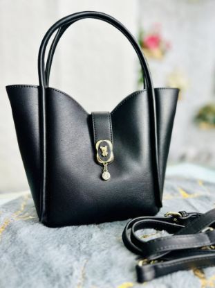 Picture of Unruly Daishu Premium Leather Hand Medium Black Hand Bag 