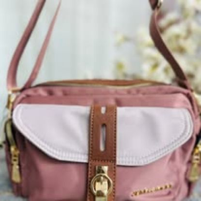 Picture of JUNFA & MODE High Quality Fabric Pink Bag ( Font Snap Batton)