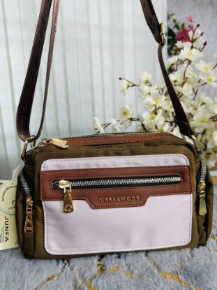 Picture of JUNFA & MODE High Quality Fabric Brown Bag ( Font Zipper)