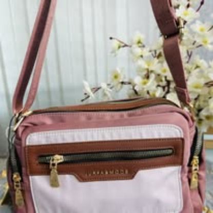 Picture of JUNFA & MODE High Quality Fabric Pink Bag ( Font Zipper)