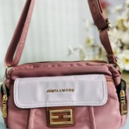 Picture of JUNFA & MODE High Quality Fabric Pink Bag ( Font Metal Snap)