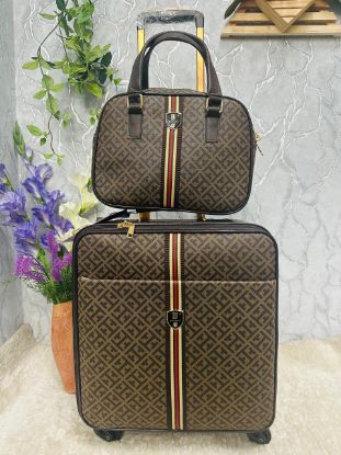 Picture of BOJUEGZI Brand Trolley & Hand Brown Bag (6018-16)