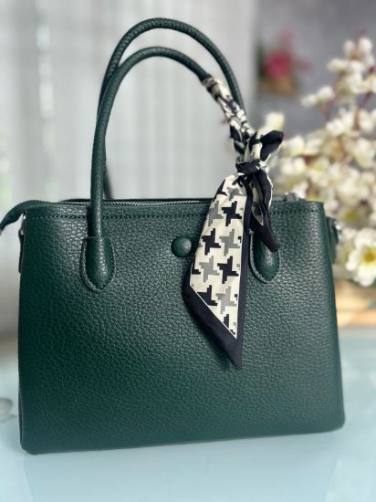 Picture of Spnish Premium Leather Medium Green Hand Bag