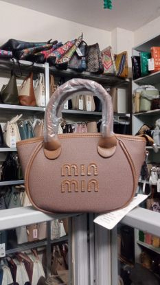 Picture of Min Min Cute Leather Ladies Mini Hand Brown Bag 