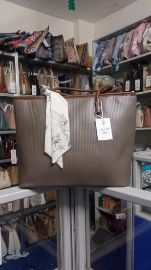 Picture of TAO LE YU Premium Leather 75109 Grey Tote Bag