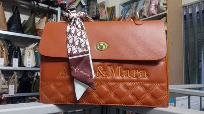 Picture of Auto & Mara PU Leather Shoulder Brown Bag 