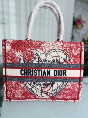 Picture of Christian Dior  Paris  Fabrics Shoulder Maroon Bag 