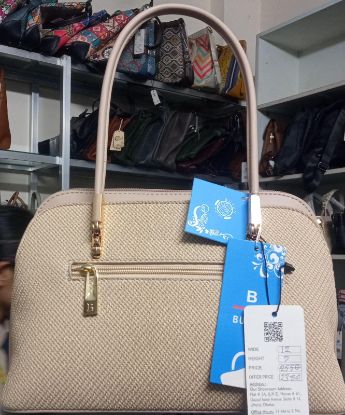 Picture of BUTUN Premium Leather Shoulder Khaki Tote Bag 