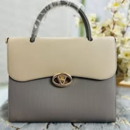 Picture of Bagco Fashion Premium Leather Metal Logo Gray Bag 