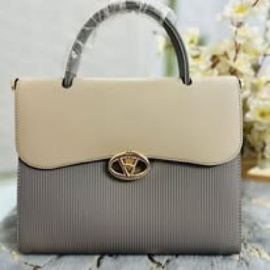 Picture of Bagco Fashion Premium Leather Metal Logo Gray Bag 