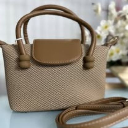 Picture of Mini Synthetic Leather Hand Brown Bag 